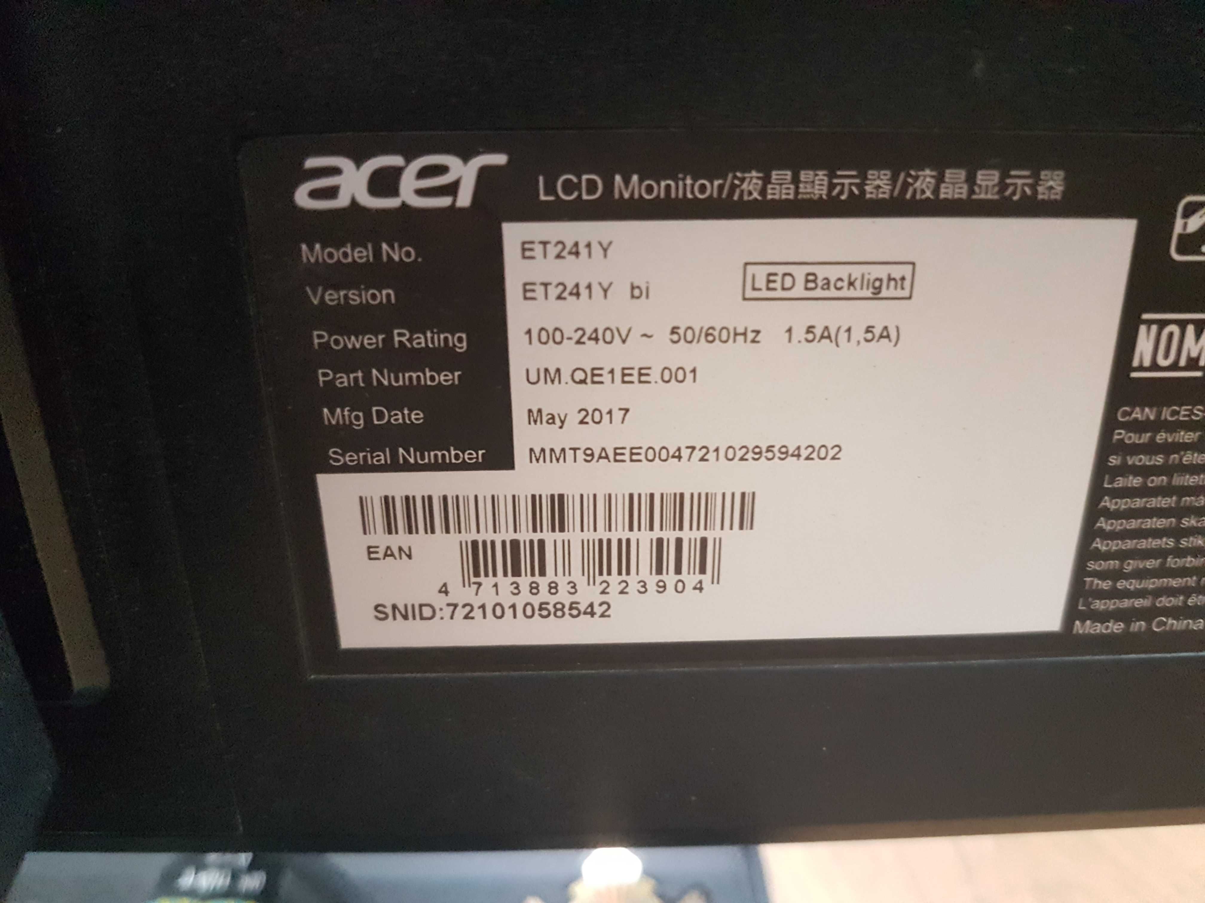 Monitor acer 24 cale