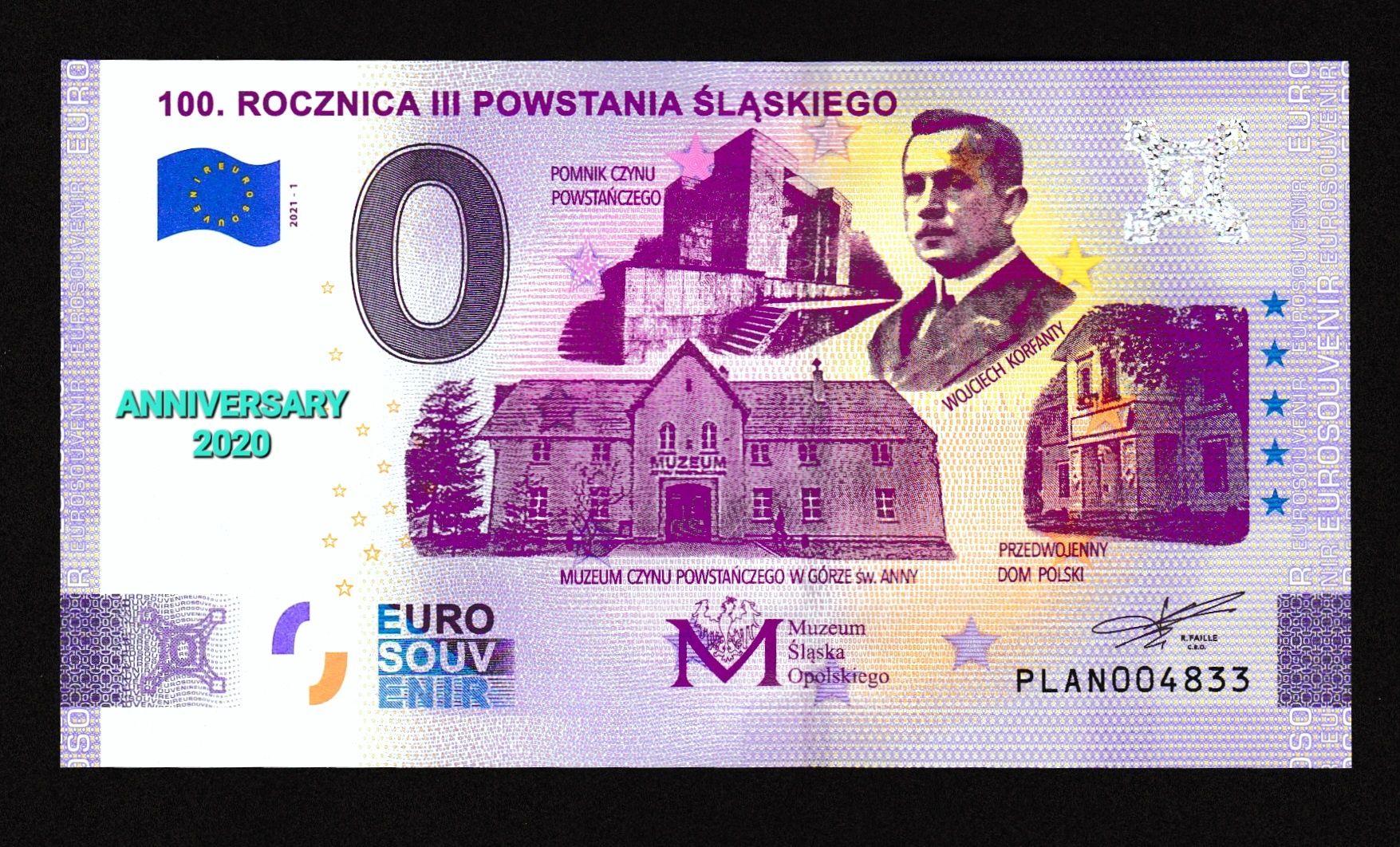 0 euro 100 Rocznica III powstania śląskiego Anniversary