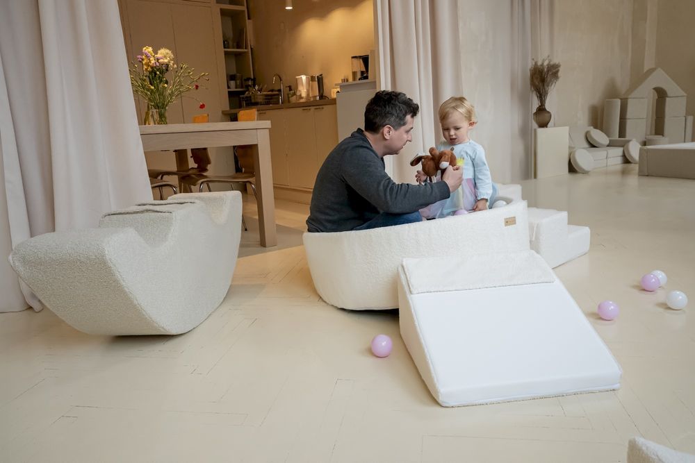 Suchy Basen z Piłeczkami 90x30 cm Piankowy Bukla Cappuccino 300 piłek