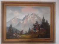 Obraz olejny widok Alp