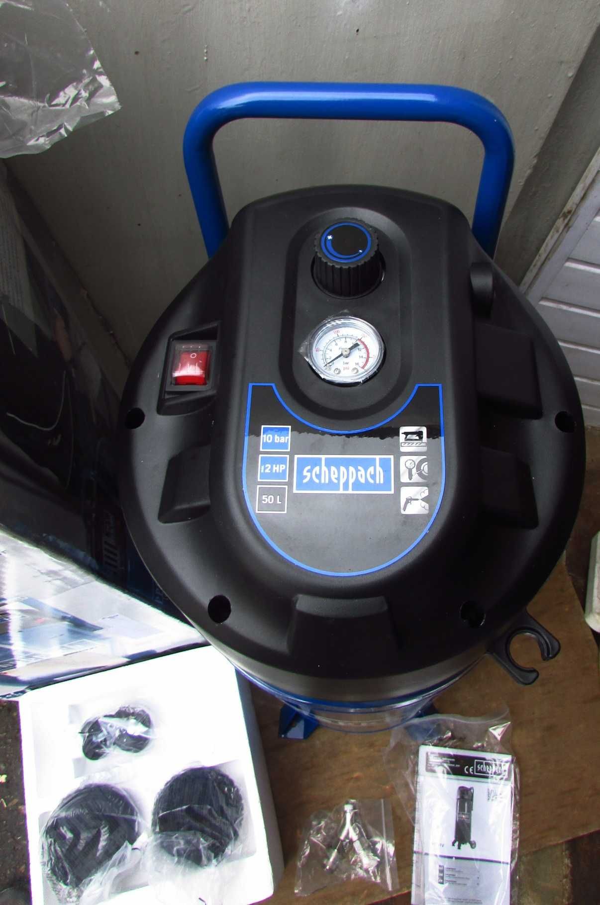 Безмасляний вертикальний компресор Scheppach 50 л. 10 бар (з Німеччини