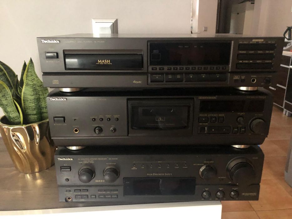 Zestaw Hi-Fi Technics – klasyka z lat 90. | CD + Kaseta + Amplituner