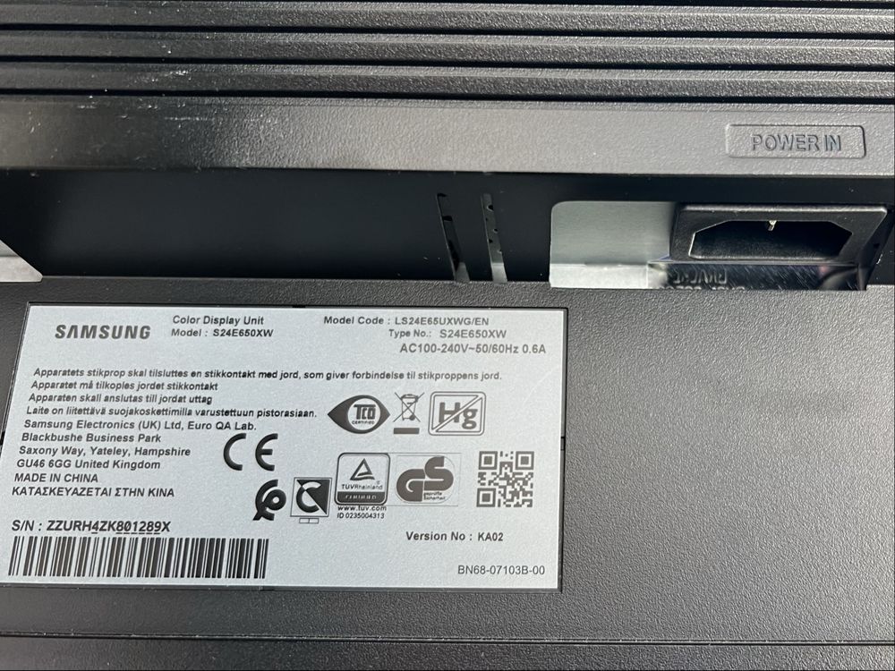 Monitor SAMSUNG S24E650XW 24 cale