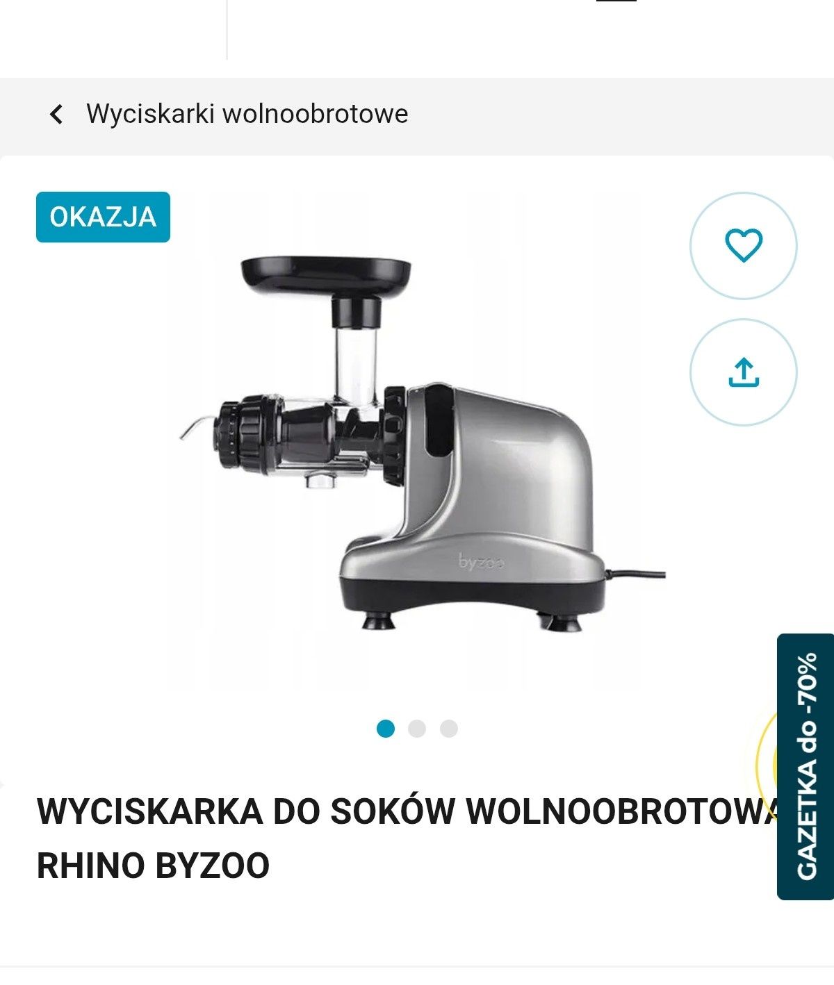 Wyciskarka wolnoobrotowa