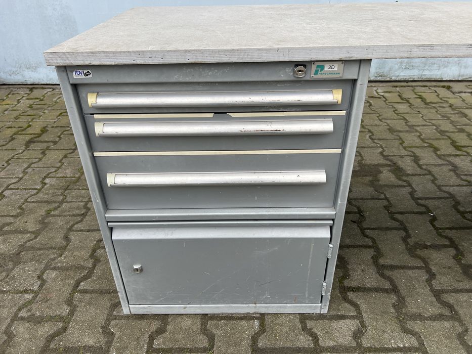 Stół warsztatowy roboczy z szufladami szafki 196x67x76 blat sklejka