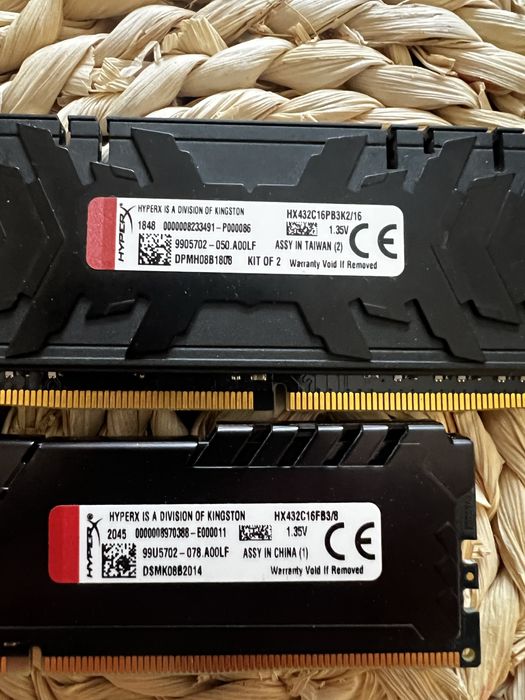 Ram 2x8gb hyperx predator i fury 3200mhz