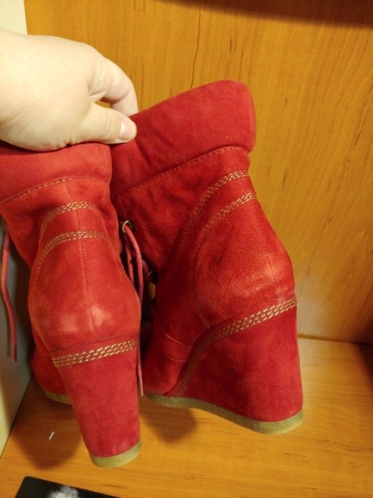БУ 39 GEOX ботинки червоні снікери
