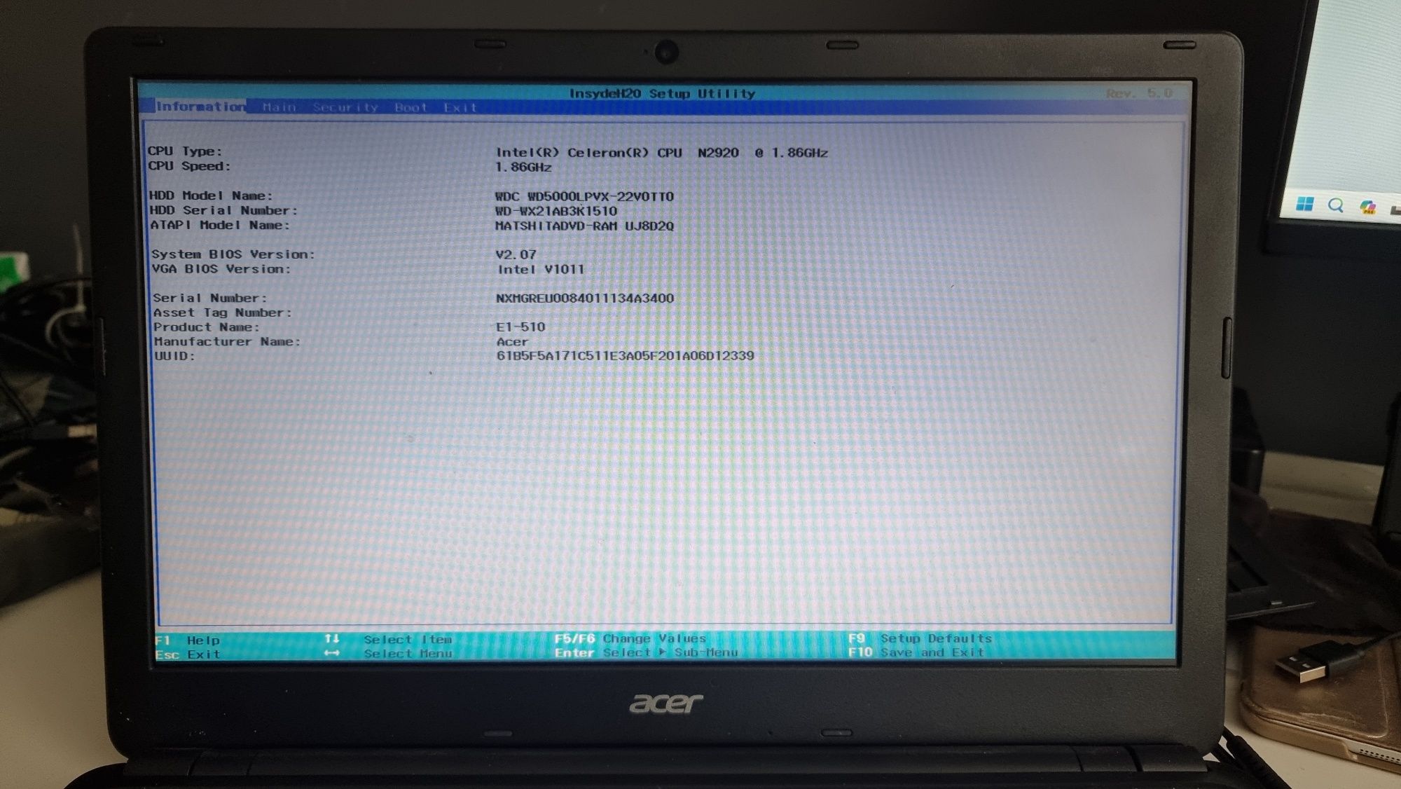 Ноутбук Acet E1-510 hdd 500gb/4gb ddr3