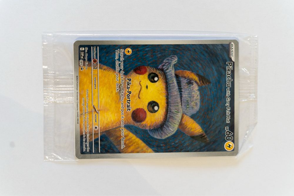 Pika-Portrait Pikachu with grey felt hat