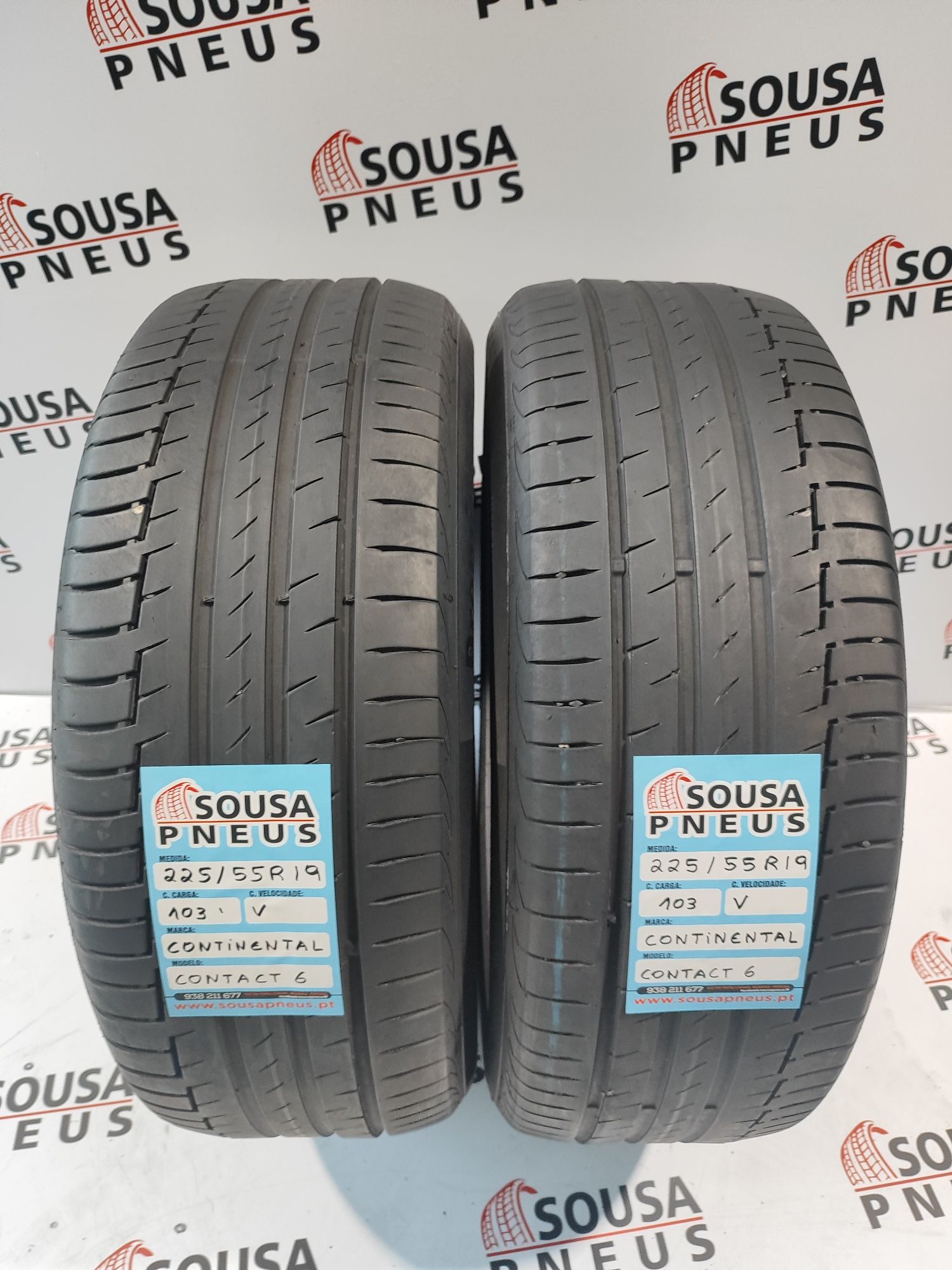 2 pneus semi novos 225-55R19 Continental - Oferta dos Portes - 170 Eur
