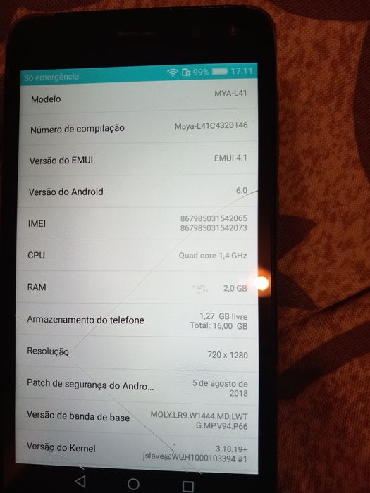 Telemóvel HUAWEI modelo MYA-L41