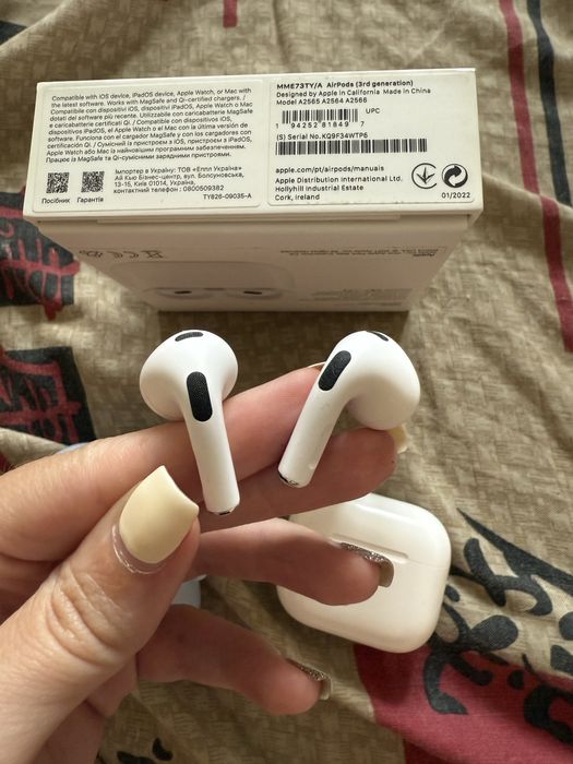 Наушники Apple AirPods 3 ОФИЦИАЛЬНЫЕ ! Оригинал!