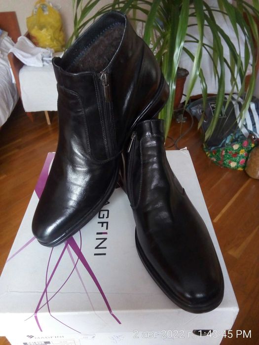Зимние кожаные ботинки  (НОВЫЕ)