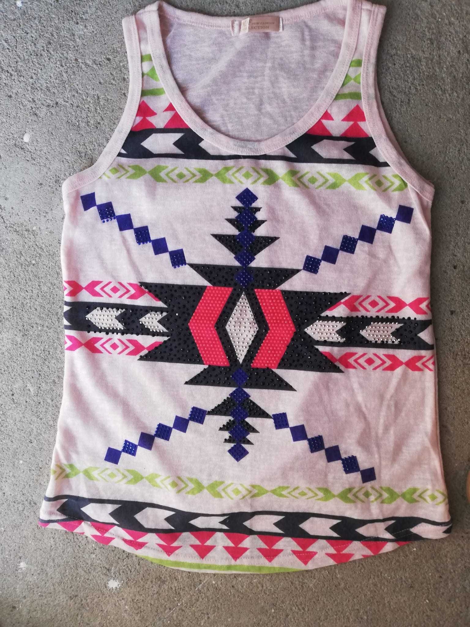 t shirt com alças em padrao