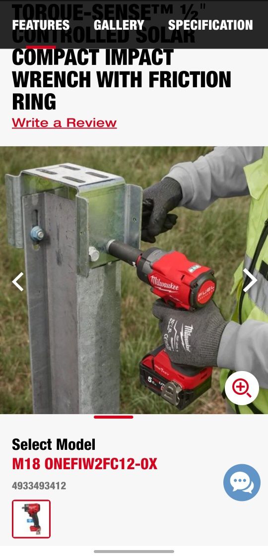 Milwaukee 3060 M18 ONEFIW2FC12-0X гайковерт динамометричний