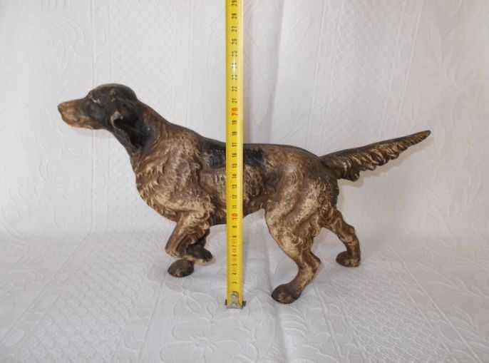 Cão Antiga Figura Escultura em metal. Peso 3,8kg.