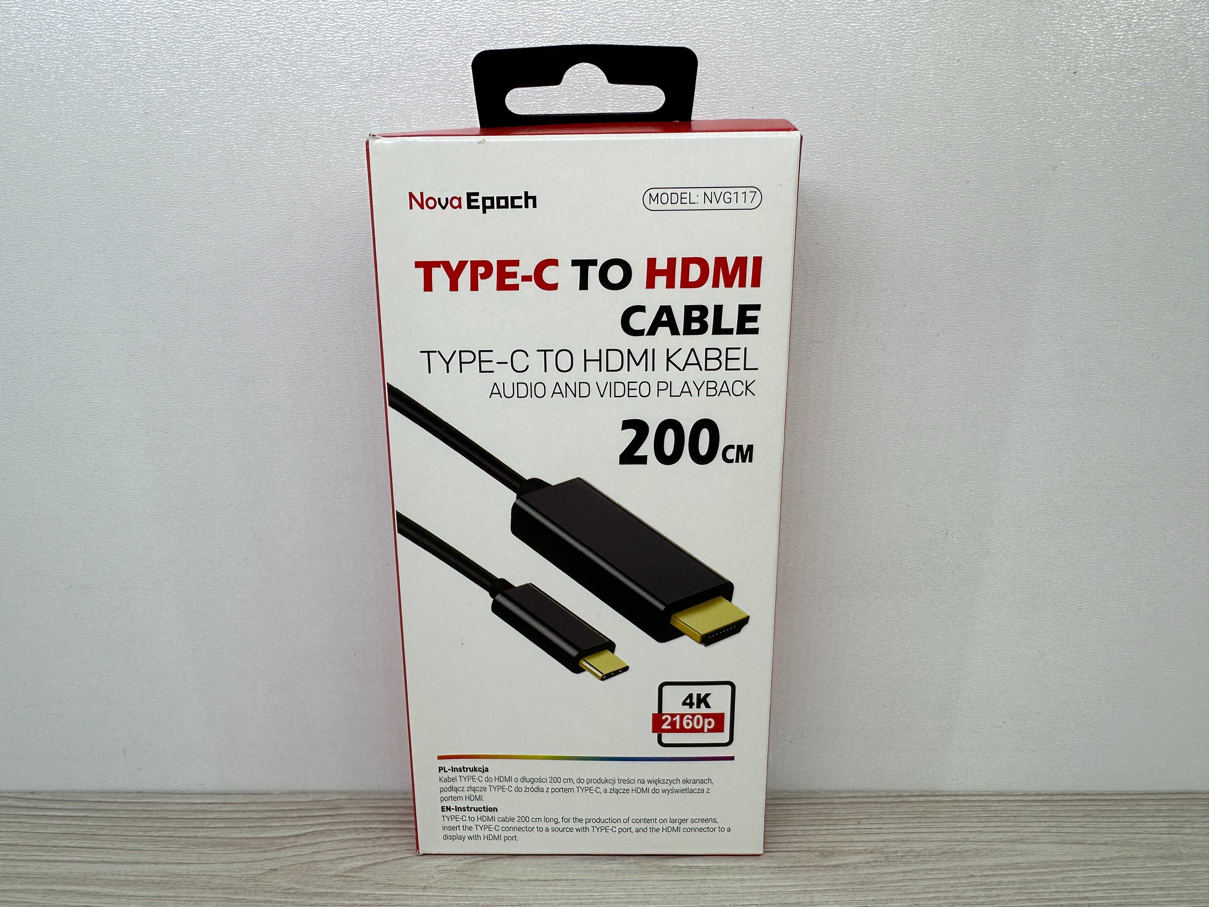 Kabel USB-C HDMI 4K 2160P 2M NovaEpoch NVG117