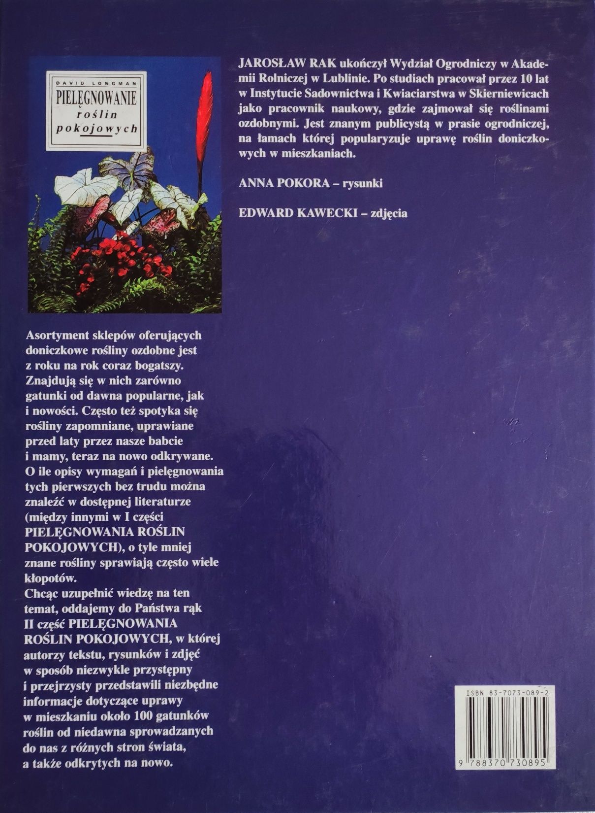 Książka "Pielęgnowanie roślin pokojowych" część 2, autor: Jarosław Rak