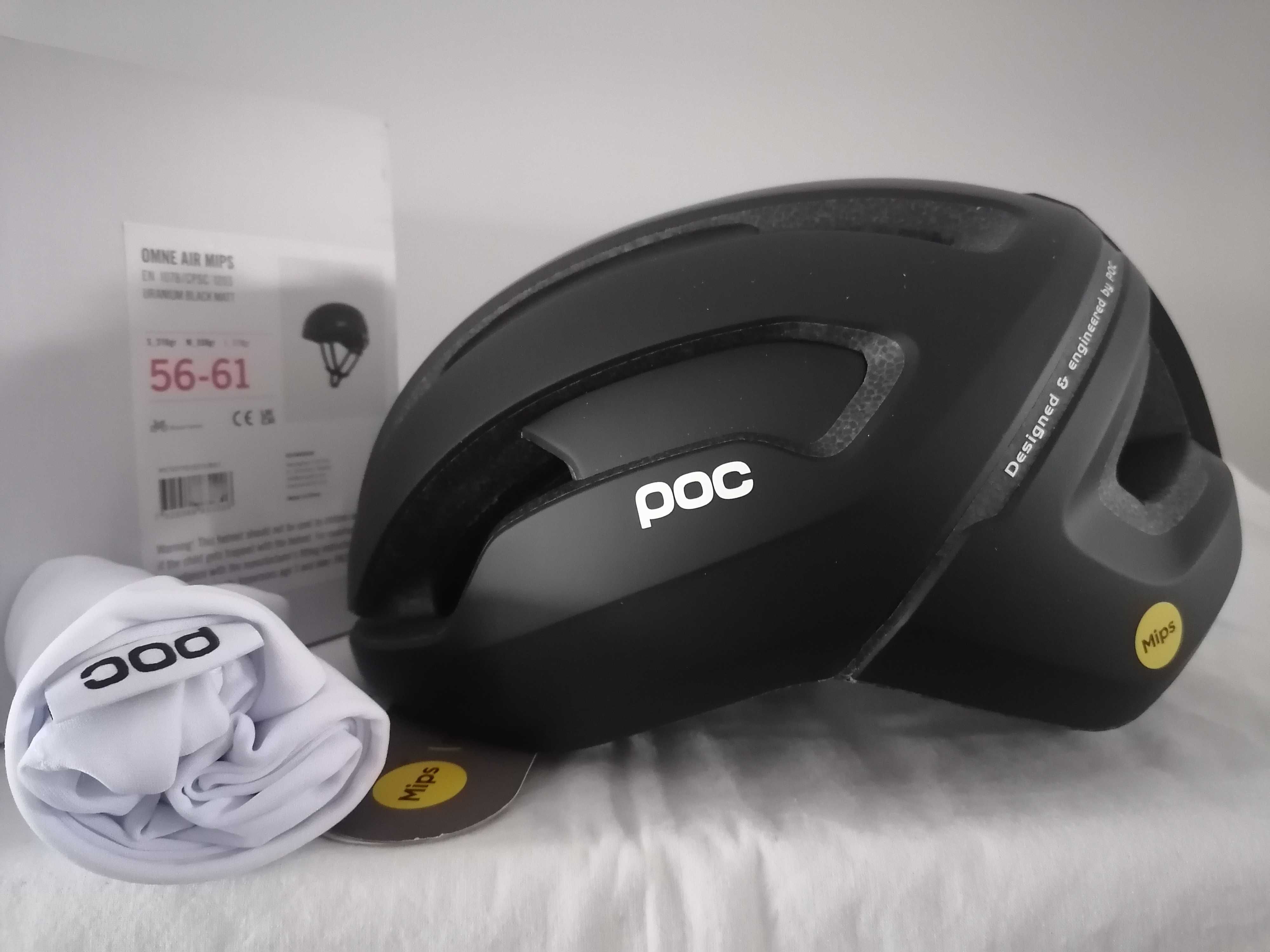 Kask rowerowy Poc Omne Air Mips Uranium Black Matt L 56-61cm