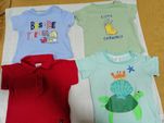4 t-shirts, Zippy, 1-3, 3-6 e 6-9 meses