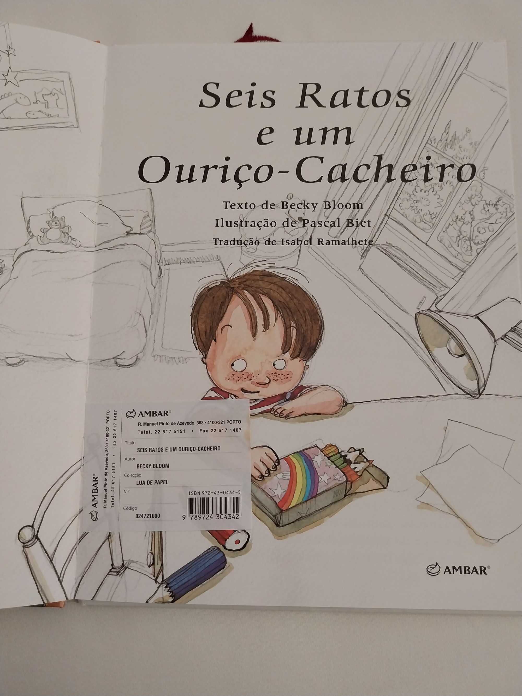 “Seis Ratos e um Ouriço Cacheiro” livro infantil de Becky Bloom