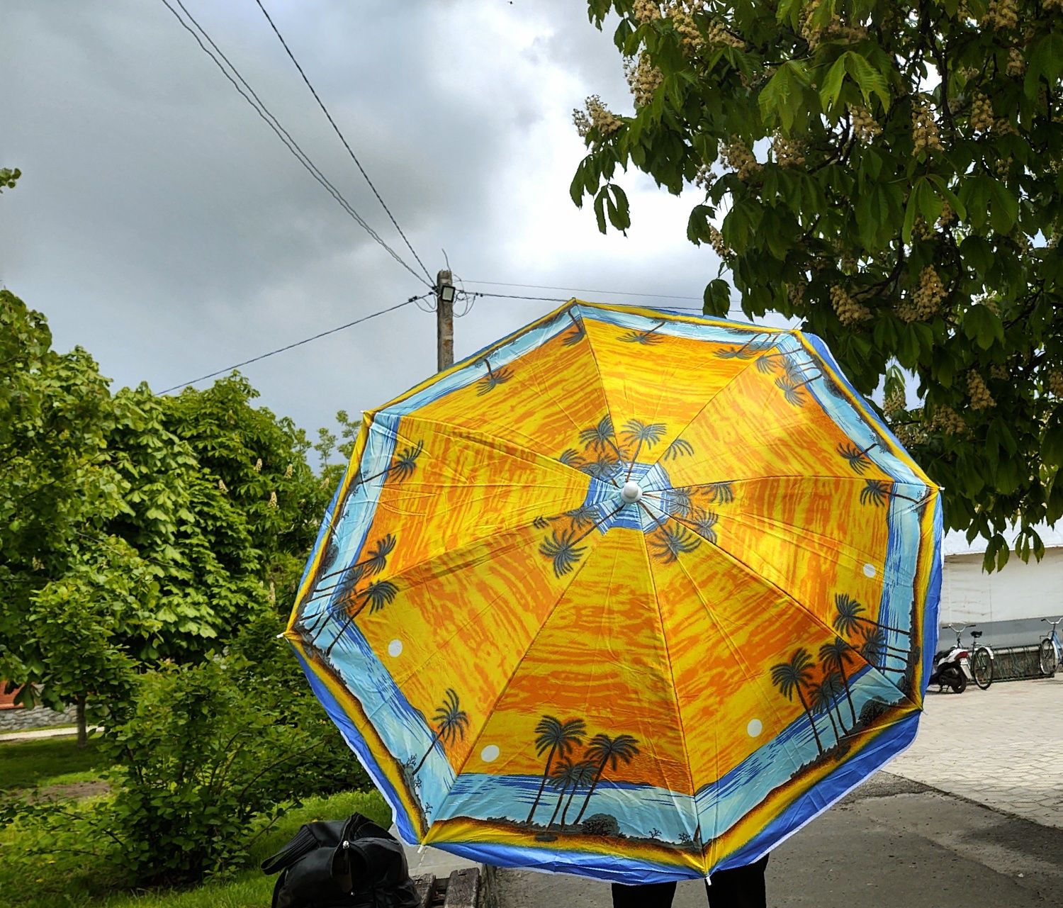 Парасолька пляжна зонт зонтик з напиленням і нахилом