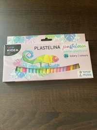 Plastelina pastelowa 24 kolory KIDEA 48tknsz