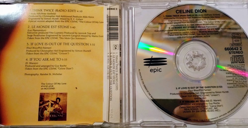 Celine Dion. Trzy CD single