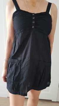 Czarna mini tunika krótka sukienka na lato Top Secret Bawełna