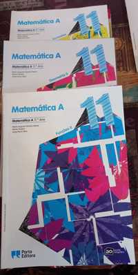 3 manuais de Matemática A, 11 ano
