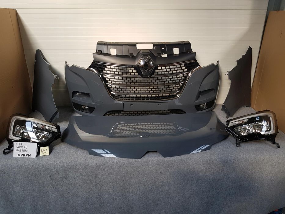 Kompletny Przód Maska Lampy Błotniki Zderzak Renault Master Iv