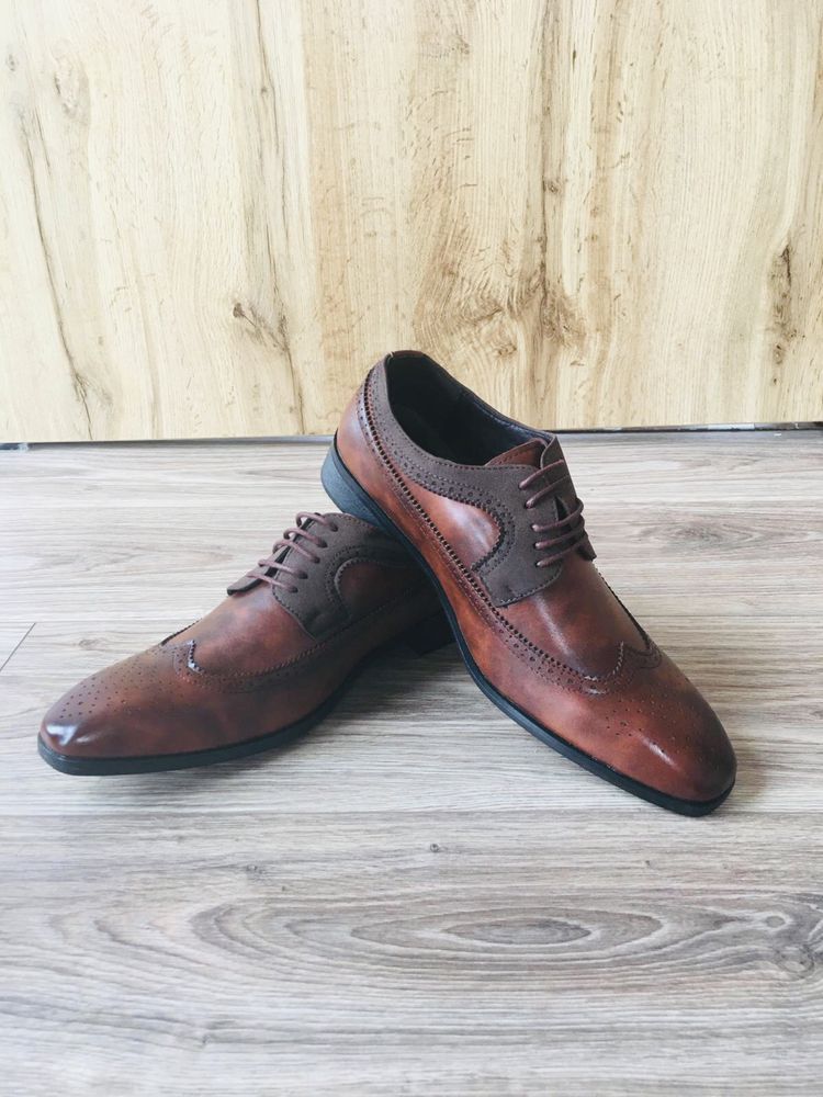Nowe Buty męskie Eleganckie Skórzane Wizytowe