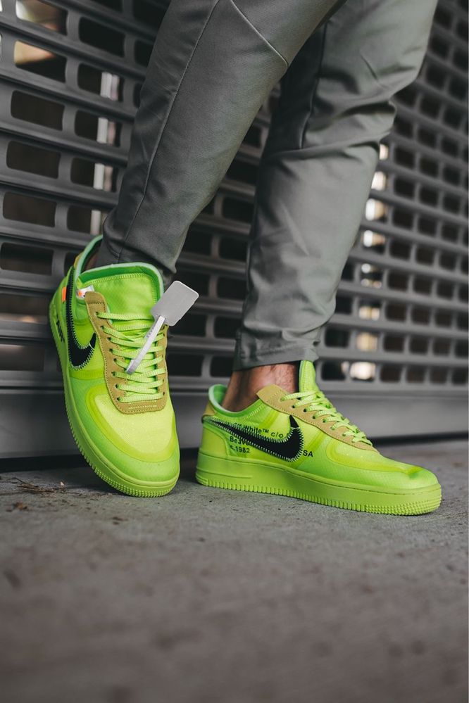 Sneakersy Nike Air Force x Off White volt neon green