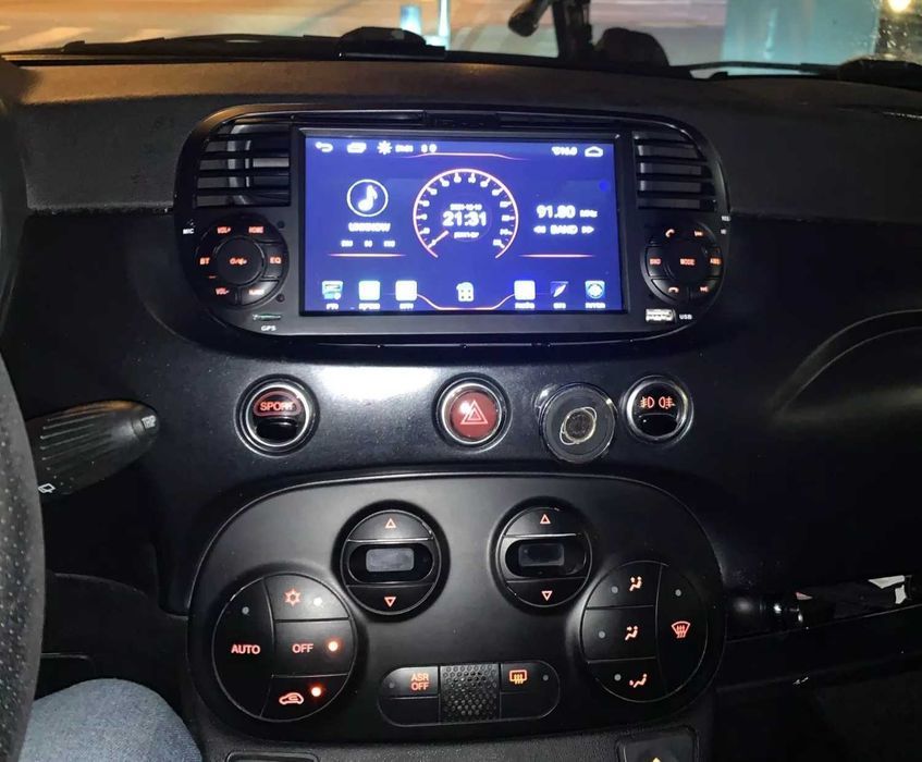 Auto Rádio Fiat 500 Android 10 para modelos do Ano 2009 a 2015