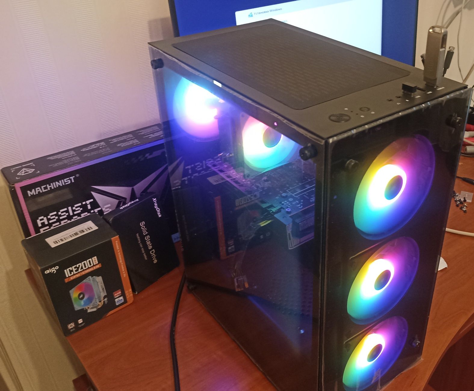 Игровой компьютер на Xeon e5 2680v3, 16 gb, rx 570 8 gb