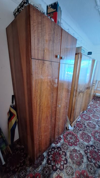 Szafa drewniana 2-drzwiowa w stylu art deco w połysku  90x60x196 H