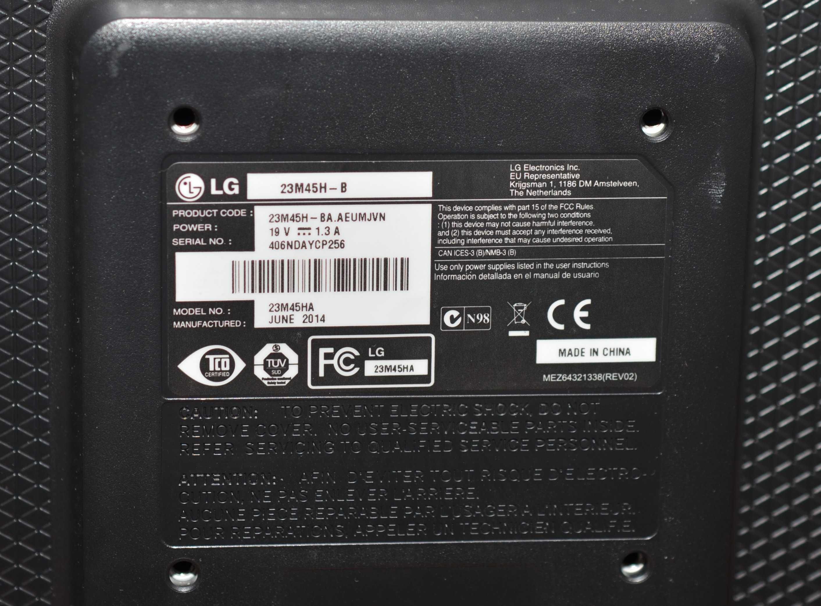 LG 23M45H monitor 23 cale FullHD HDMI