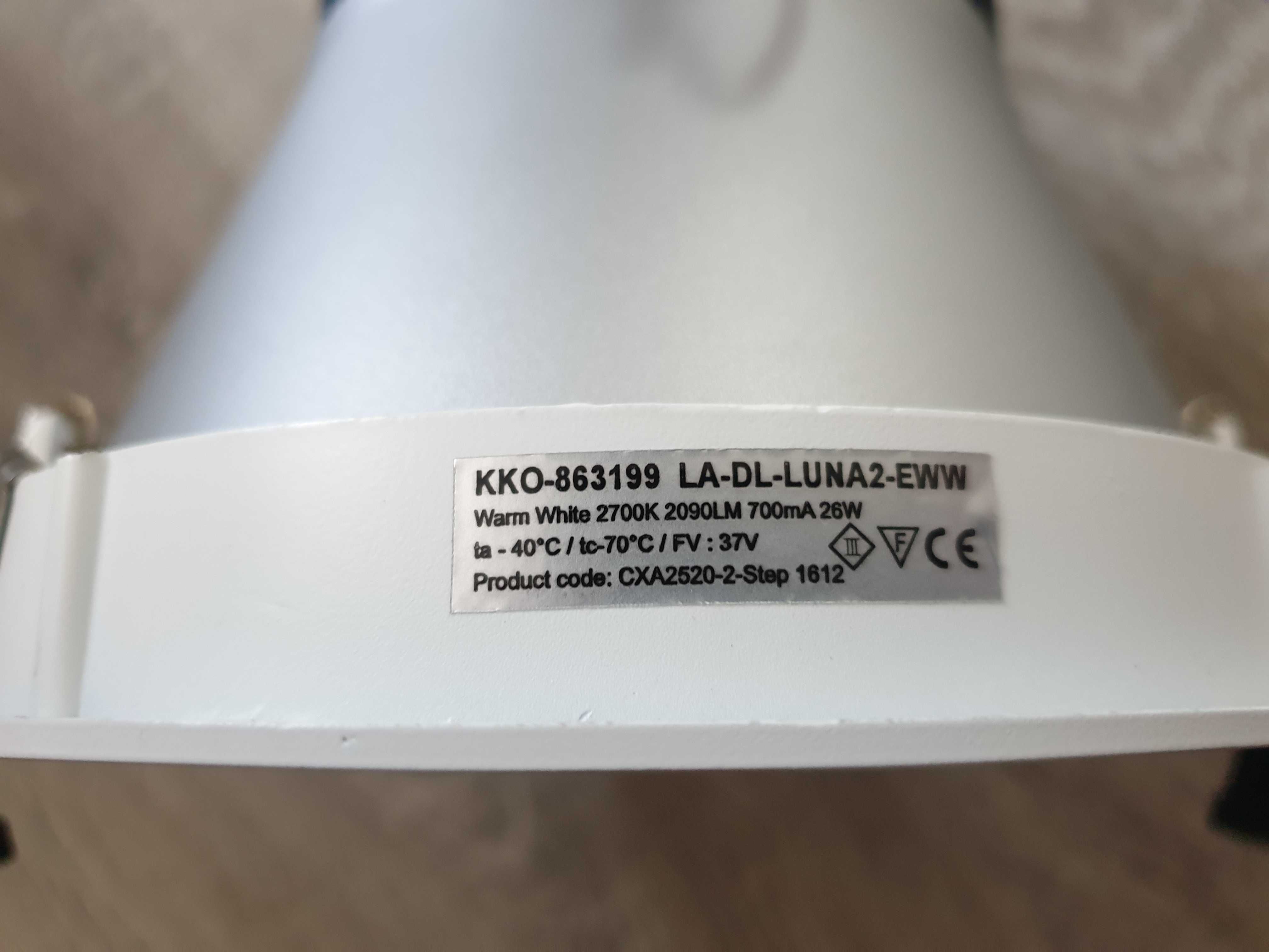 Lampa LED 26W, barwa biała 2700K, stan - jak nowe! ! ! 12 sztuk