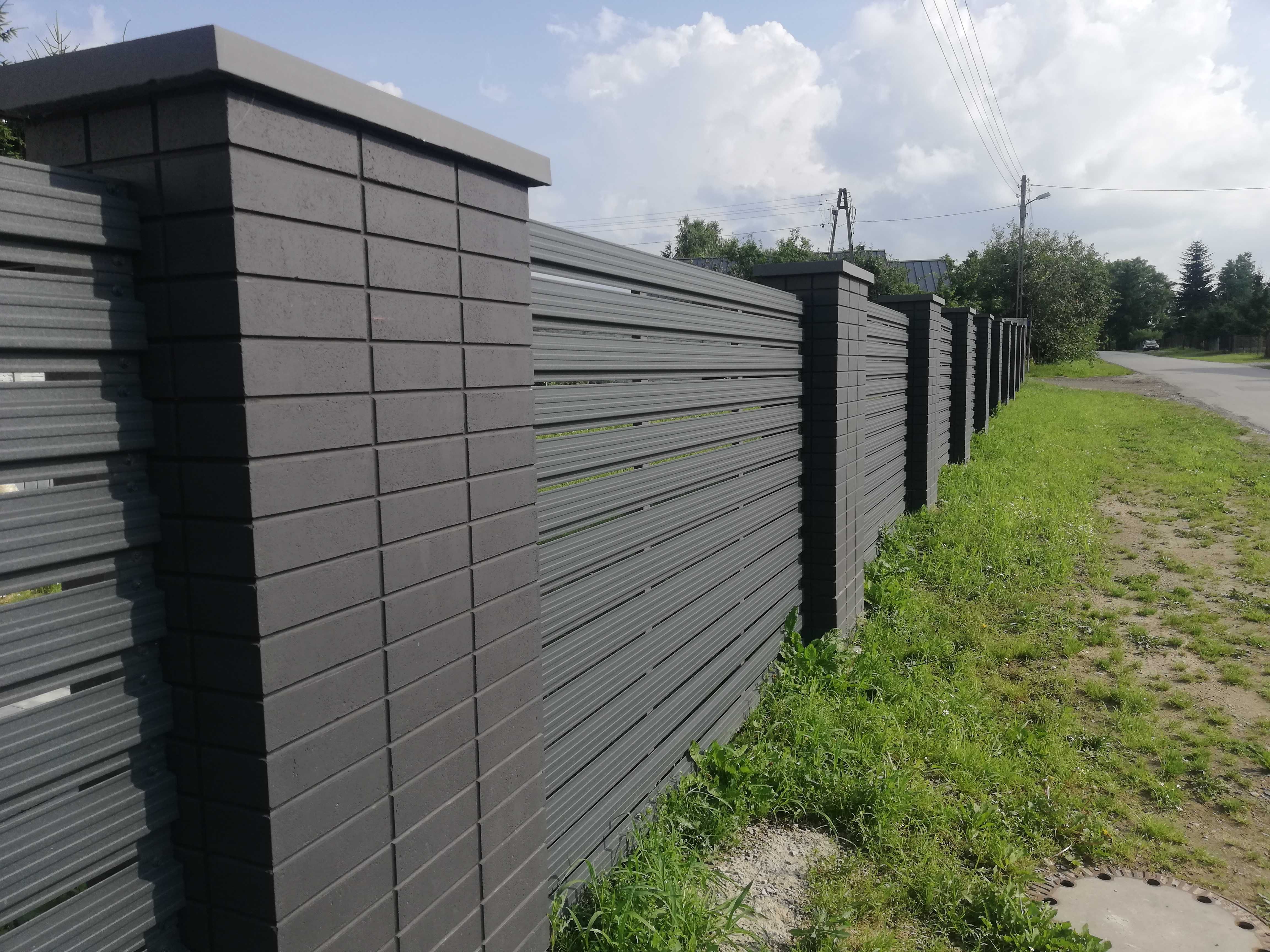 SLUPEK OGRODZENIOWY PODMUROWKA Betonowa ala klinkier imitacja klinkier