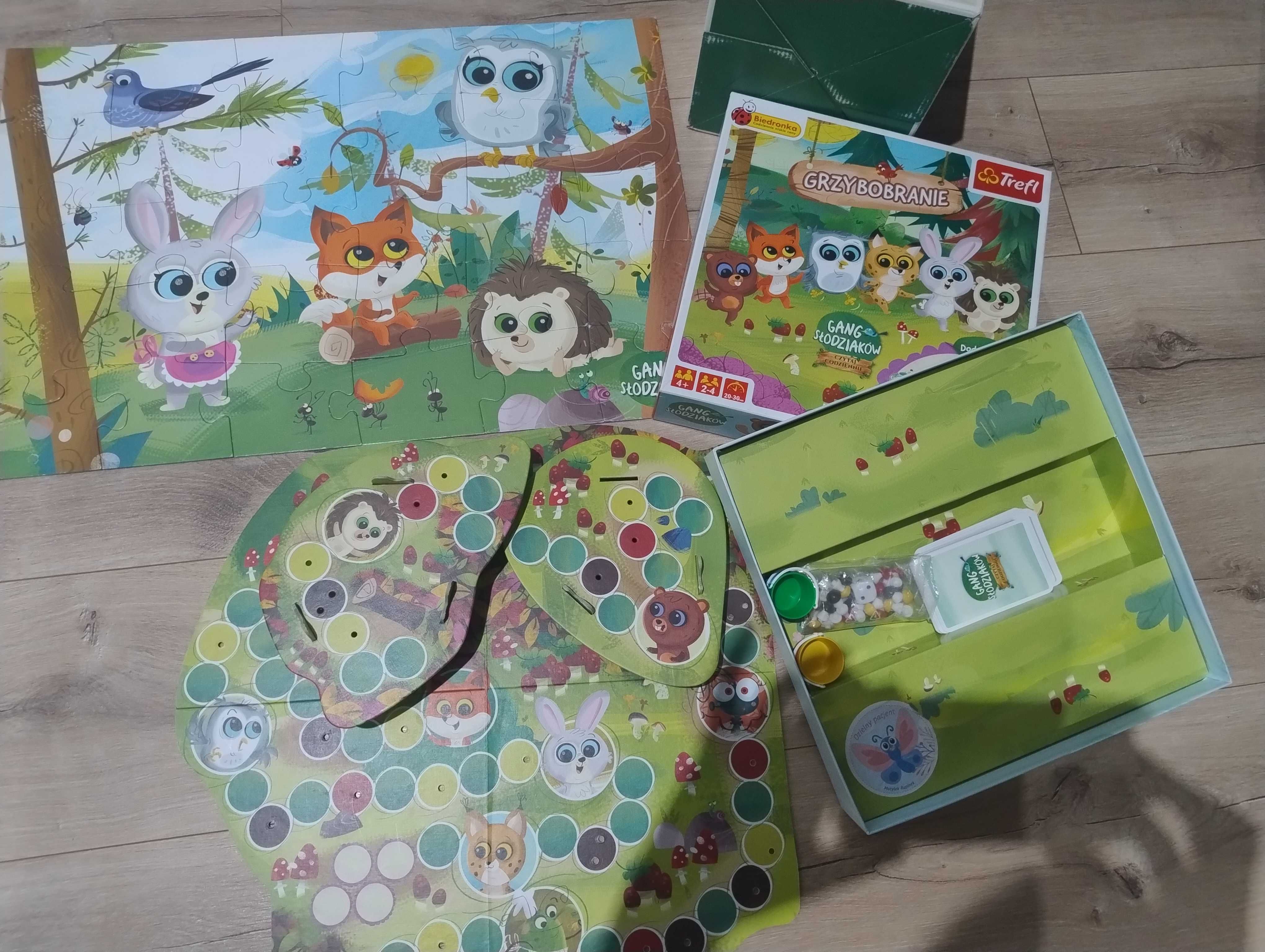Grzybobranie gra; Puzzle; gra chińczyk 4gry
