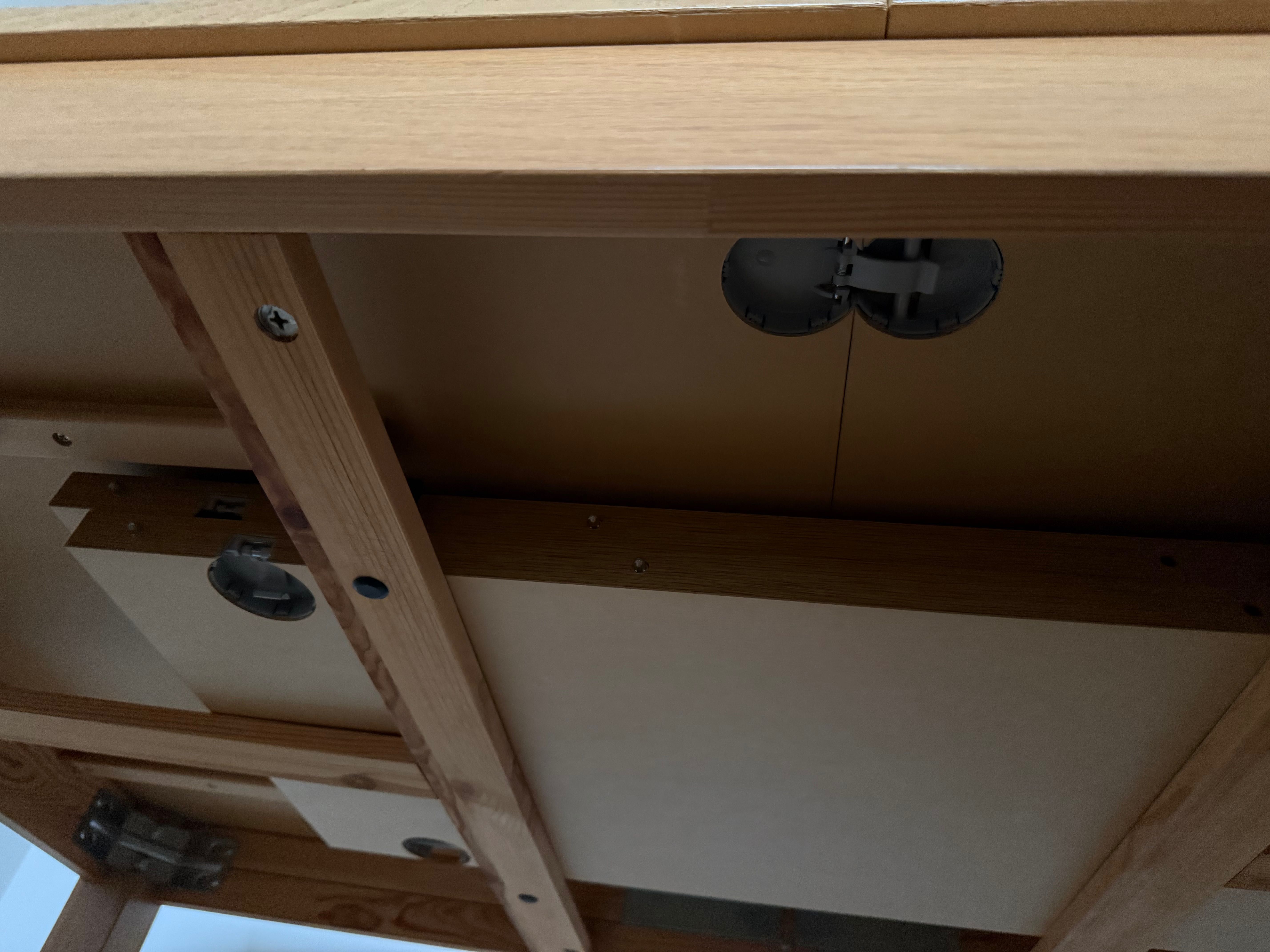 Mesa extensível Ikea em chapa de carvalho