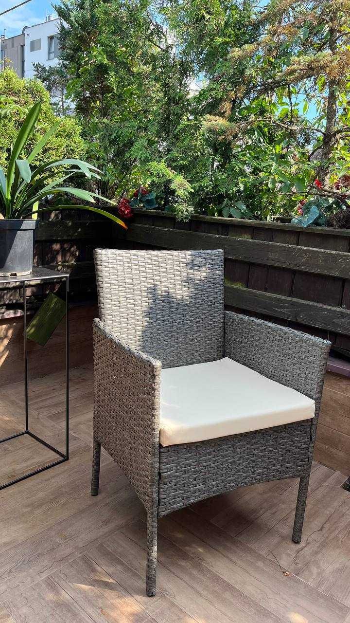 ZESTAW MEBLI OGRODOWYCH Meble Ogrodowe Sofa Fotele Stolik Technorattan