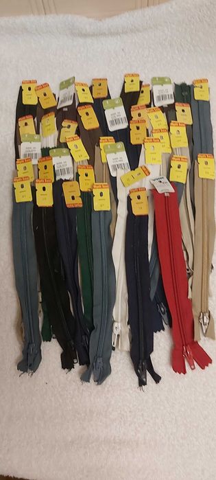 Fechos de correr 20 cm diversas cores