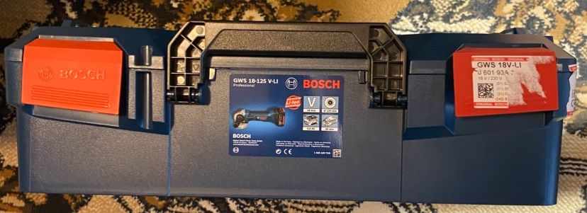 BOSCH Professional Szlifierka Kątowa GWS 18-125-V-LI + 2 Akumulatory
