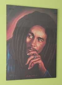 Plakat kredowy Bob Marley w antyramie 70x50 cm.