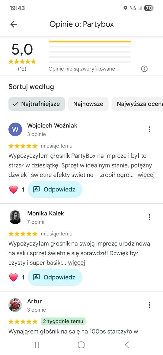 Wynajem głośnika JBL partybox ultimate 1100w