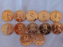 Moedas com caras dos Papas