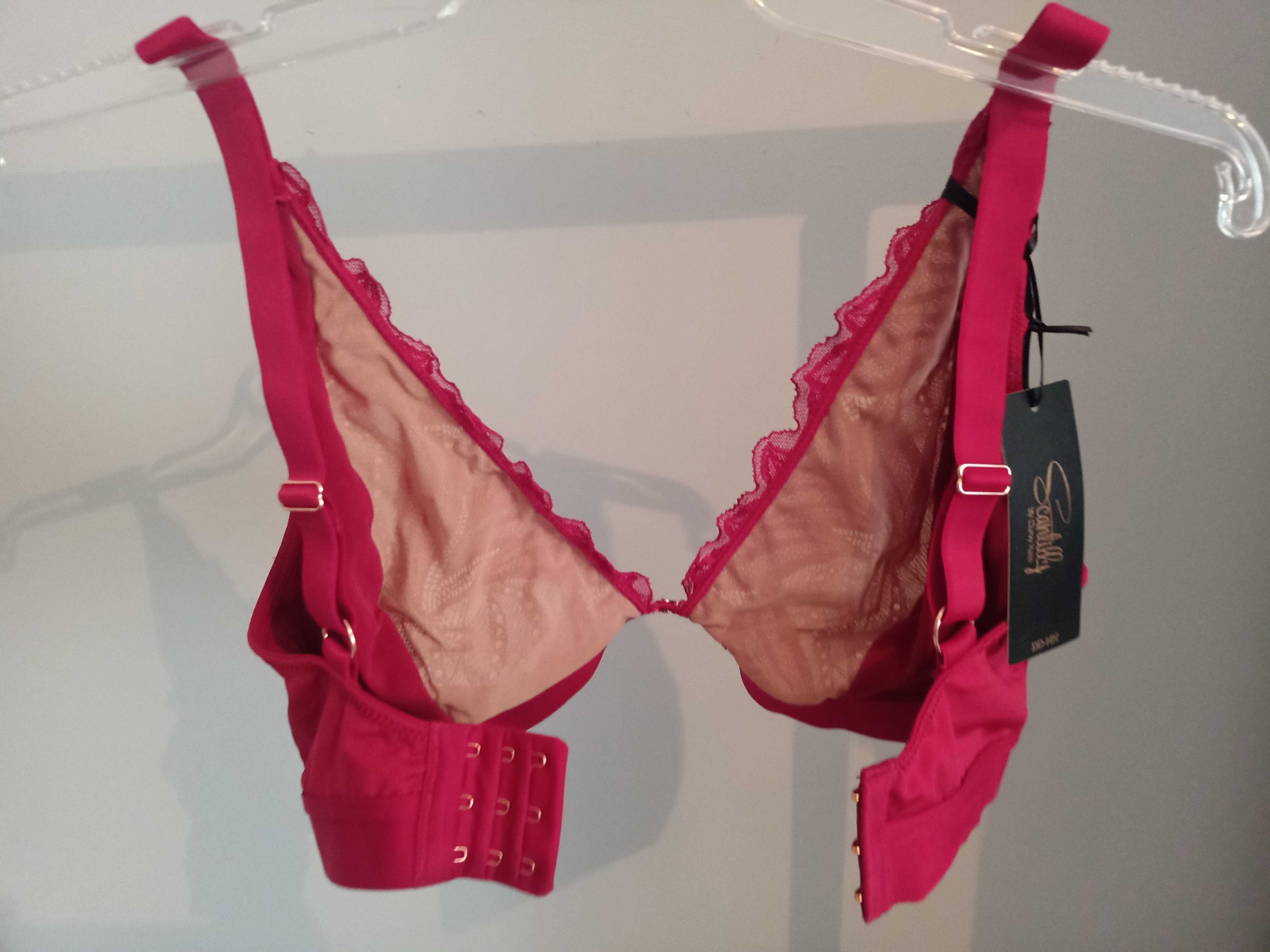 Komplet Curvy Kate Scantilly INDULGENCE RED Biustonosz M + figi  L