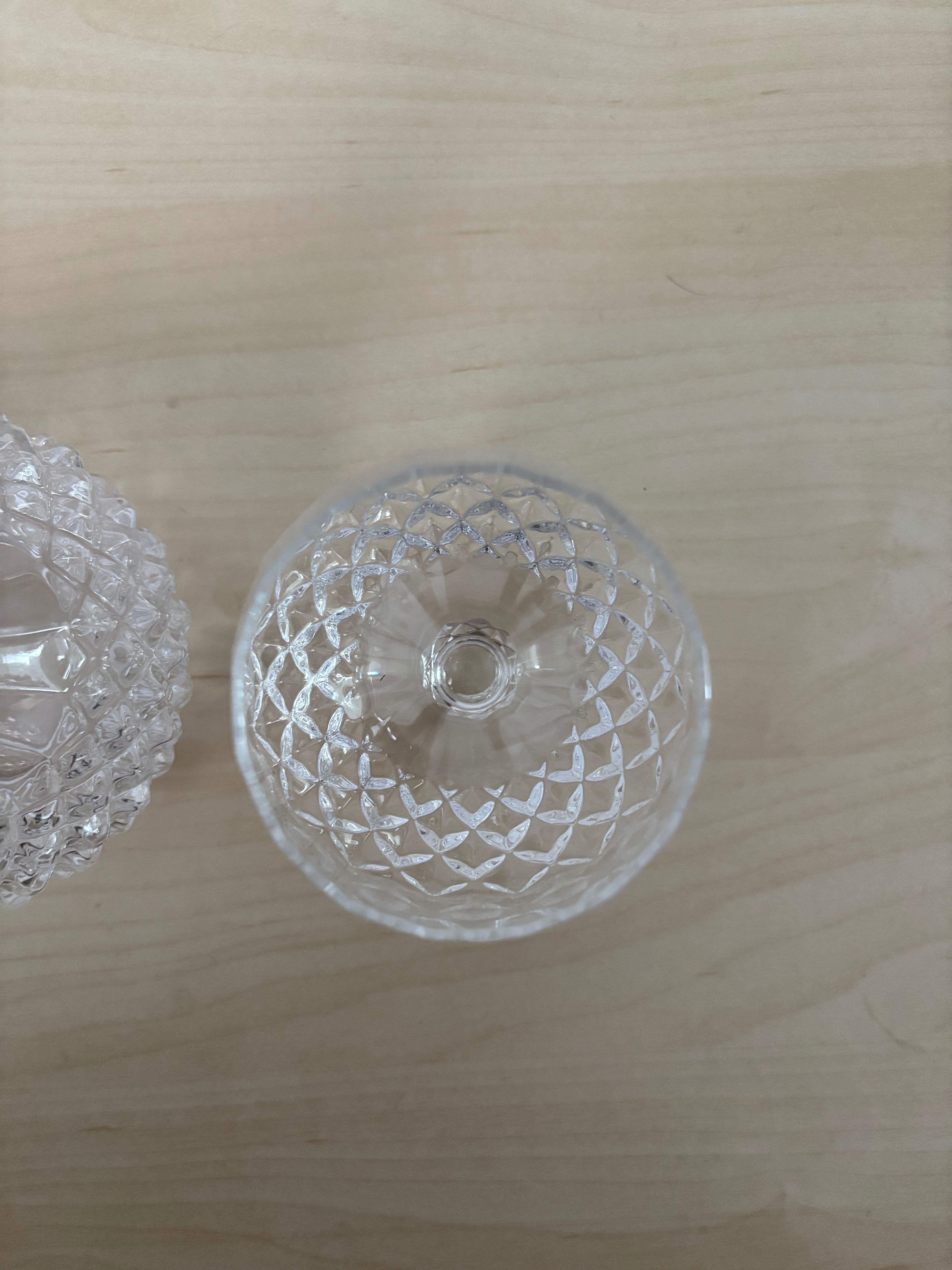Garrafa e 2 copos cristal d’Arques