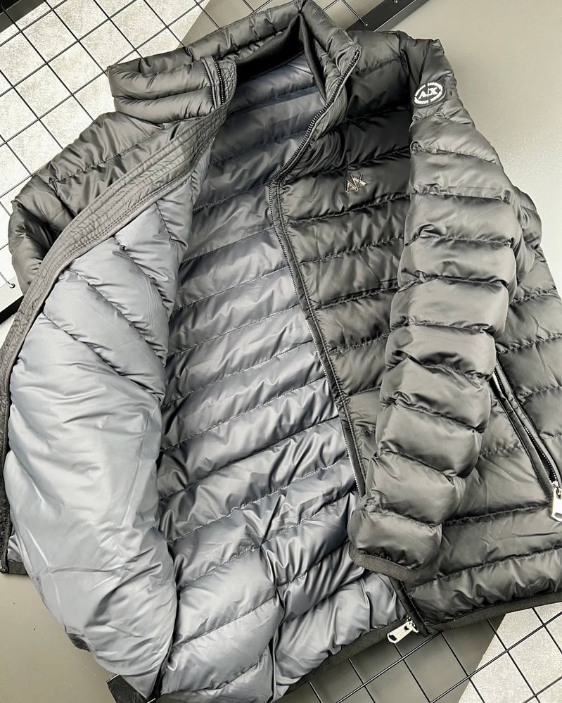 Куртка Armani Exchange чорна чоловіча, куртка армані чорна чоловіча